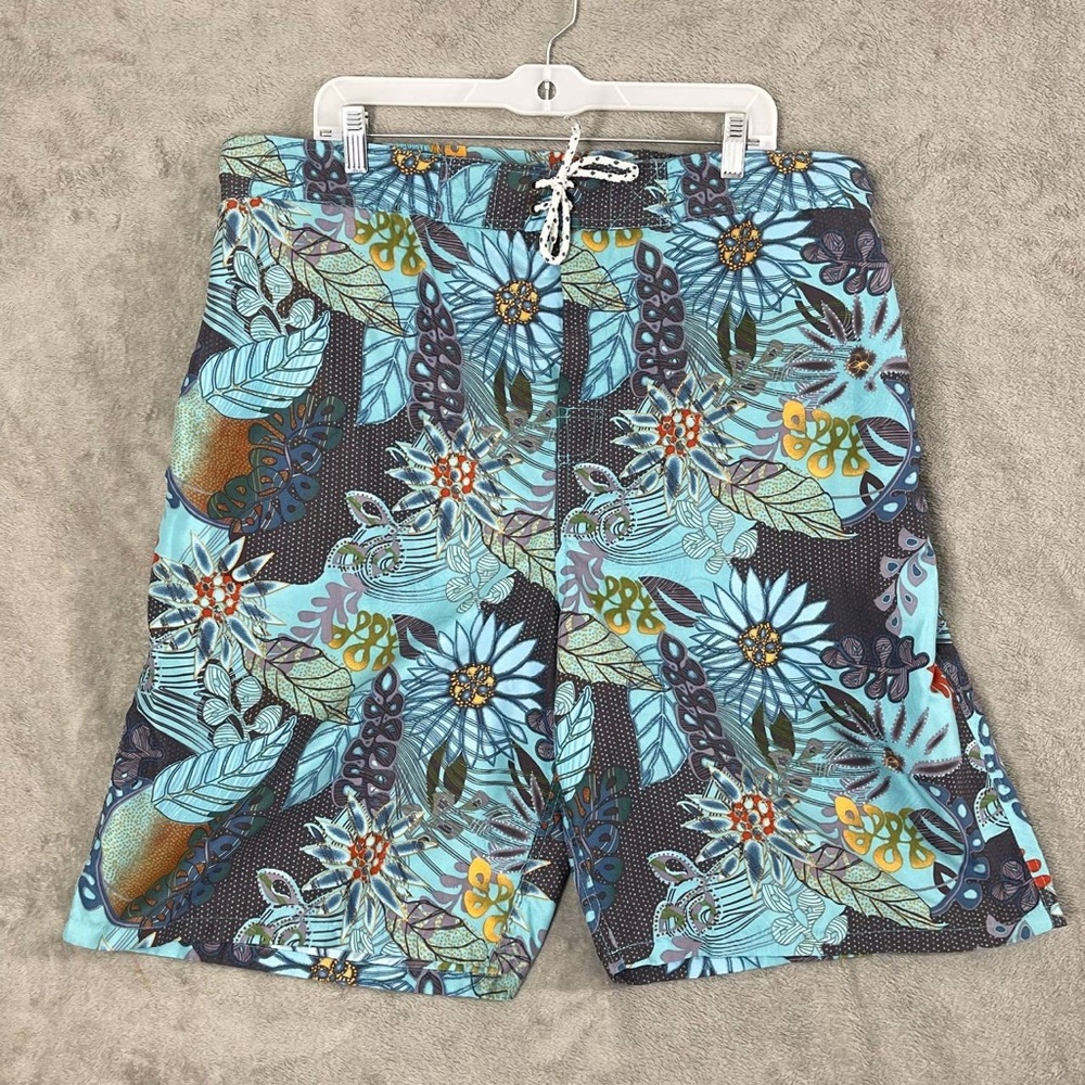 Joe Marlin XXL Swim‎ Shorts Men's Hybrid Trunks Hawaiian Drawstring Inseam  10”